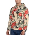 thumbnail image 3 of Lsque Roosters And Peonies Flowers Pattern Casual Men's Hoodie,Hooded Sweatshirt with Kangaroo Pocket,Pullover Hoodie-XX-Large, 3 of 7