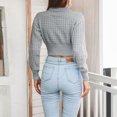 thumbnail image 2 of Vedolay Womens 2023 Sweaters Women's Crewneck Oversized Knit Warm Side Slit Pullover Sweater,Gray L, 2 of 4
