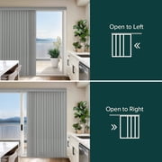 CHICOLOGY Large Vertical Blinds for Indoor Windows, Light Filtering PVC Slats, 78W X 84H, Easy Install, Privacy Shades for Sliding Glass Doors & Living Rooms, Oxford Gray