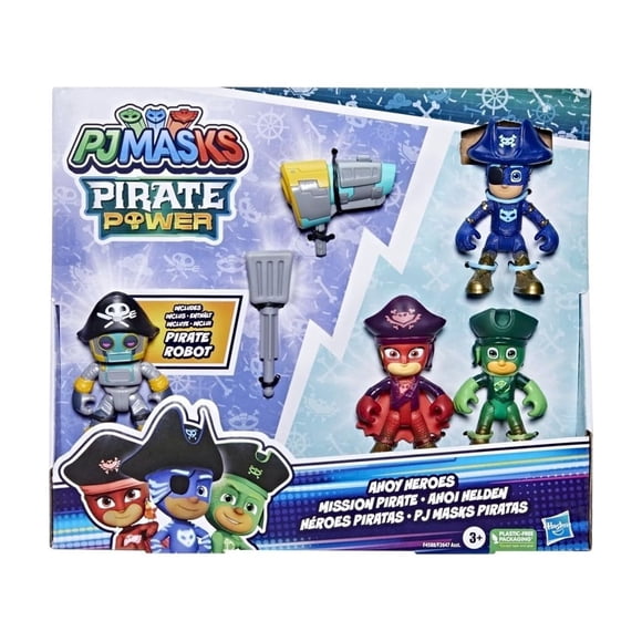 Set de 4 Figuras de Acción Héroes vs Villano de PJ Masks