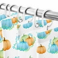 thumbnail image 6 of Thanksgiving Fall Seamless Pumpkin Shower Curtain for Bathroom, Botanical Leaves on White Waterproof Shower Curtains Washable Quick Dry with Hooks Bathtub Curtains 72x72 IN, 6 of 6