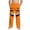 Orange, variant on Unisex Kids Classic Smile Face Print Pants Elastic Waist Pockets Casual Lounge Wear 4-14T