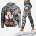 thumbnail image 1 of Sudadera con capucha de Mickey personalizable para mujer, conjunto de pantalones de chándal de Yoga de Mickey, Leggings de Yoga de Disney, chándal de moda, 1 of 4