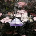 thumbnail image 4 of Wild Wings Illuminated Antique Glass Top-Fill Hummingbird Feeder 14 oz, Lilac Purple, 4 of 11