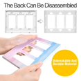 thumbnail image 4 of Yayeee Rocker Switch Wall Plate 1-Gang 4.6"x2.9" Home Decorative Outlet Cover, Light Pink Stripes, 4 of 6