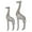 Silver Solid Giraffe Animals S/2 12", 15"H, variant on 18" x 6" Gold Polystone Cubist Leopard Sculpture, by CosmoLiving by Cosmopolitan