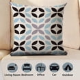 thumbnail image 5 of 6 Pack Decorative Linen Cushion Covers 40x40cm Geometric Pattern Cushion Covers, 5 of 5