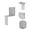 21#White, variant on DUOSONG Nottingham 2-Piece Home Office Set, 15.87 x 31.5 in, Black