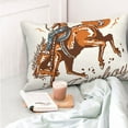 thumbnail image 4 of Salouo Cowboy Riding Horse Pattern Pillow Cases,1PC Pillow Covers with Envelope Closure Decorative Pillow Case for Bed Couch,Pillows Not Included-16"x24", 4 of 6