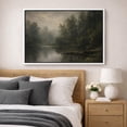 thumbnail image 4 of Framed Canvas Print Vintage Forest Landscape Wall Art Farmhouse Decorative for Living Room Bedroom - 16"x24" WHITE, 4 of 8