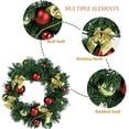 thumbnail image 2 of 10 Inch Christmas Wreath, with Merry Christmas Sign for Front Door Porch Wall Window Outside Ornament, Holiday Garland for Indoor Outdoor, 2 of 6