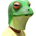 thumbnail image 1 of Halloween Costume Party Animal Head Latex Masks Green Frog, 1 of 1