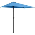 thumbnail image 1 of Outsunny 8ft Half Umbrella Outdoor Balcony Parasol Light Blue, 1 of 10
