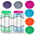 thumbnail image 2 of opvise 2 Pcs/Set Silicone Coke Can Covers No Odor Leak-proof Flexible Reusable Food Grade Leak Proof Protection Soda Silicone Can Lids for Kitchen Blue, 2 of 8