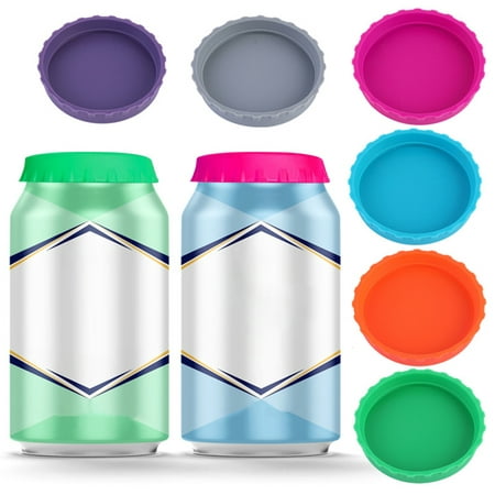 

Chicmine 2 Pcs/Set Silicone Coke Can Covers No Odor Leak-proof Flexible Reusable Food Grade Leak Proof Protection Soda Silicone Can Lids for Kitchen