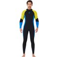 thumbnail image 1 of Wetsuits Ultrathin manga larga pantalones largos traje de baño de una pieza profesional impermeable espesado para nadar Snorkeling Surfing Man / Amarillo L kenally OD017133-21, 1 of 7