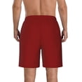thumbnail image 3 of Naloa Maroon Men's Beach Shorts, Surfing shorts, Swim trunks, Quick Dry Swim Trunks for Surfing Beach Fun - Medium, 3 of 9