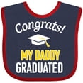 thumbnail image 3 of Inktastic Congrats My Daddy Graduated with Cap Boys or Girls Baby Bib, 3 of 4
