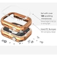 thumbnail image 4 of 4 Pack Compatible with Apple Watch 38mm Case Cover,Crystal Bling Case Diamond Protective Face Cover Protector Sparkling Frame Covers Bumper for iWatch Series 7 6 5 4 3 2 1 SE Women Girls, 4 of 5