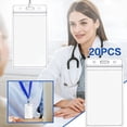 thumbnail image 2 of Clearance! beishanbush Business Card Holder Work Card Set Double-Sided Transparent Sealed Type Waterproof Card 1Pcs One Size White, 2 of 2
