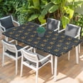 thumbnail image 2 of Yellow Palm Trees Table Cloths for 6 Foot Rectangle Tables, Summer Tropical Coconut Trees Vintage Patio Waterproof Elastic Fitted Tablecloths, Washable Rectangular Table Cover for Camping, 2 of 8