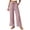Wine, variant on Women's High Waisted Printed Striped Pants Casual Wide Leg Pants Drawstring Elastic Waistband Slit Hem