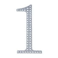 thumbnail image 6 of Efavormart 6" Number 1 Silver Self-Adhesive Rhinestone Number Stickers for DIY Crafts, Handicraft Art, Graduation Cap Decorations Birthday Party, Wedding Alpha-Numeric stickers, 6 of 7