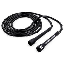 EliteSRS, Do Hard Things - Adjustable Beaded Jump Rope for Fitness - Black