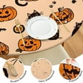 thumbnail image 4 of Halloween Cat and Pumpkin Pattern Round Fitted Tablecloth with Elastic Edge,Dining Table Cover Waterproof,Outdoor Round Tablecloth for Camping,Dining,Indoor and Outdoor, 4 of 7