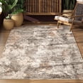 thumbnail image 2 of Washable Area Rug for Living Room, 4'x6' Non-Slip Neutral Abstract Beige Indoor Rug, Low Pile Stain Resistant Carpet for Entryway, Nursery, 2 of 10