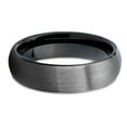 thumbnail image 2 of 6mm Wedding Ring,Gunmetal Tungsten Ring,Tungsten Carbide Ring,Men's Wedding Ring,Black Ring, 2 of 4