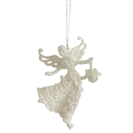 

ActFu Chritsmas Pendant Exquisite Ornamental Adorable Xmas Tree Star Angel Girl Wooden Decoration for Party
