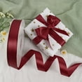 thumbnail image 4 of Double Face Satin Ribbon, Burgundy, Polyester, 1 inch X 100 Yards, 4 of 8