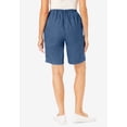 thumbnail image 2 of Woman Within Plus Size 7-Day Elastic-Waist Pull-On Cotton Denim Shorts, 2 of 5