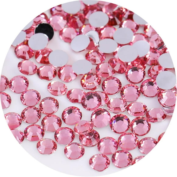 4500 piezas SS6 0.079 in diamantes de imitación planos para uñas, manualidades, purpurina, gemas redondas, cristales, ropa, zapatos (rosa)