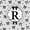 Black R, variant on spefrowx Cute Monogram Bow Twin Comforter Sets for Teens, Princess Stripe Love Heart Bedding Set, Black Reversible, 2-Piece, 1 Comforter and 1 Pillowcase