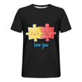 thumbnail image 4 of Camisas de Manga Larga para Hombres Imprimir Casual Cuello Redondo Blusa de Manga Corta, Camisas de Lino para Hombres, 4 of 8