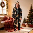 thumbnail image 6 of Shadoumai Family Christmas Pajamas Matching Sets Xmas Pjs for Family Cozy Christmas Sleepwear Front Zipper Closure, Reindeer Hood Holiday pajamas, Ribbed Cuffs, 6 of 8