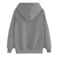 thumbnail image 5 of Aobny Going Out Womens Sweatshirts Cute Gray Long Sleeve Hoodies Heart Hooded Womans Blouses Trendy, 5 of 5
