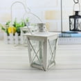 thumbnail image 2 of EIMELI Promotion!Metal Frame Tabletop Candle Lantern Holder Decorative Decorative Hanging Candle Holder Classic Style Lantern For Wedding Party White, 2 of 5