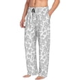thumbnail image 2 of Uemuo Snake Pattern Men's Wide Leg Palazzo Lounge Pants with Pockets Light Weight Loose Comfy Casual Pajama Pants-Small, 2 of 9