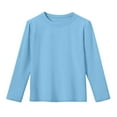 thumbnail image 2 of ATOGUTA Boys Graphic T Shirts Long Sleeve T Shirts Kids Fall Tops Crewneck Basic Tees Size 2T-13, Light Blue, 2 of 6