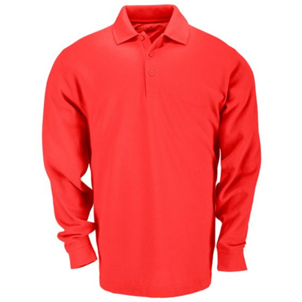 Long Sleeve Professional Polo Shirt, Range Red - Walmart.com