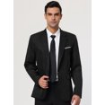 thumbnail image 2 of Chaqueta de vestir con un botón Lars Amadeus Corte Slim Negro L, 2 of 6