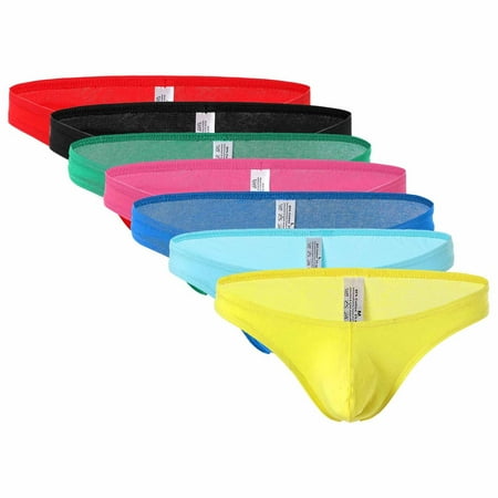 Isvgxsz New Mens Bikini Underwear Lingerie Cotton Underwear Sleepwear G-String Stylish Nightwear Comfortable Underwear Mens Briefs Men s New Arrivals Underpants Yellow