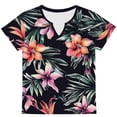 thumbnail image 4 of Vmvidoty Women's Summer Tops Casual Notched Neck Short Sleeve Shirts Lightweight Blouses Black XL, 4 of 6