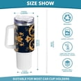 thumbnail image 3 of SKYSONIC Insulated Tumblers with Lids and Straws Handles 40oz Water Bottle Oriental Pattern Travel Mug Reusable Stainless Steel Thermos Vacuum, 3 of 7