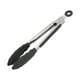 thumbnail image 2 of Pinzas de silicona para alimentos, antiescaldaduras, de acero inoxidable, para barbacoa, cocina, hogar y exterior (18 cm, color negro), 2 of 14