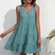 thumbnail image 1 of Vestido ANGGREK Con Cuello En V Sin Mangas Con Dobladillo Con Volantes Para Mujer Fiesta, 1 of 6