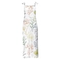 thumbnail image 4 of Mceream Jumpsuits for Women Summer Linen Casual Adjustable Strap Overalls Wide Leg Floral Print Baggy Sleeveless Spaghetti Strap Romper Jumpers with Pockets Trendy Beach Vacation Outfits Multicolor M, 4 of 5